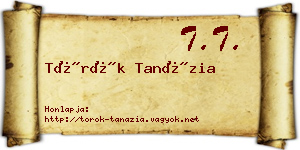 Török Tanázia névjegykártya