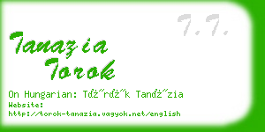 tanazia torok business card